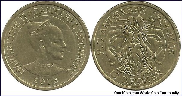 Denmark 10 Kroner 2006 - The Shadow