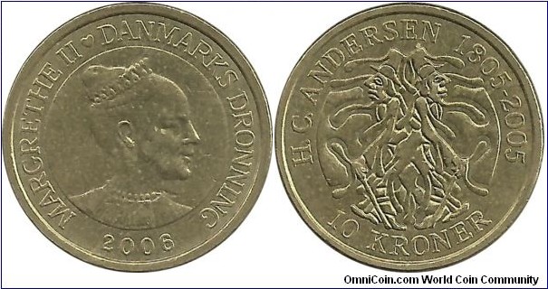 Denmark 10 Kroner 2006 - The Shadow