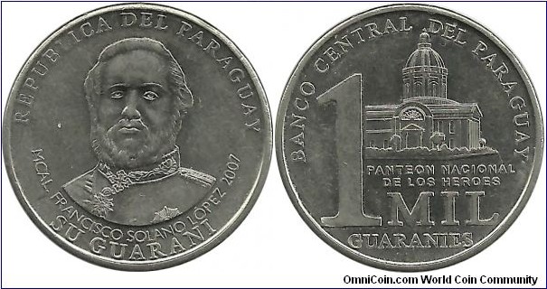 Paraguay 1000 Guarani 2007