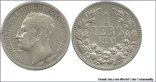 Bulgaria 1 Lev 1891