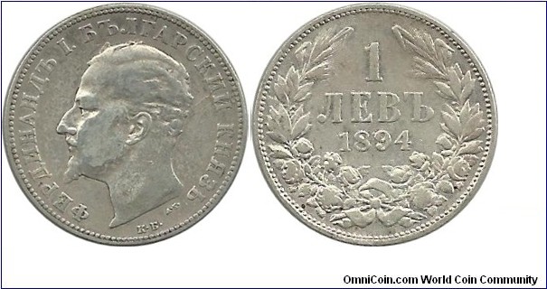 Bulgaria 1 Lev 1894