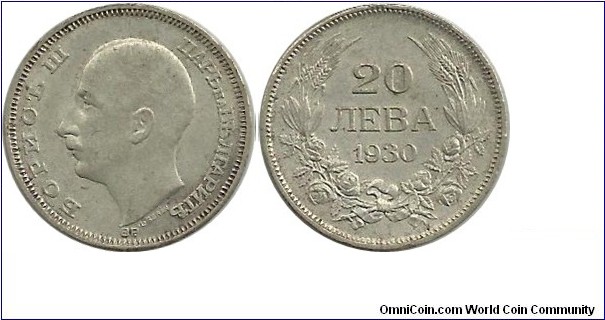 Bulgaria 20 Leva 1930
