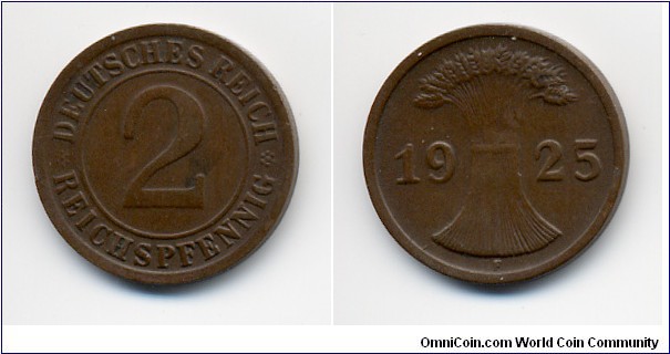 1925F 5 Reichspfennig