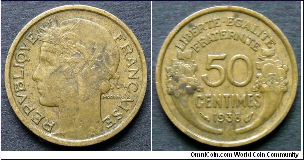 France 50 centimes.
1938
