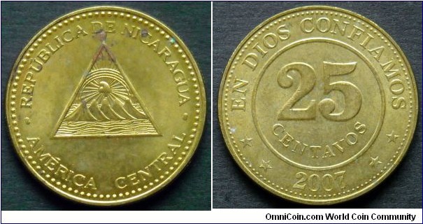Nicaragua 25 centavos.
2007