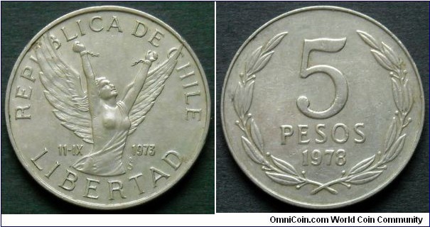 Chile 5 pesos.
1978