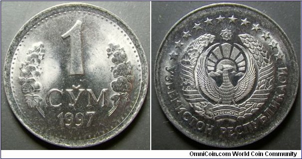 Uzbekistan 1997 1 som. Weight: 2.74g. 