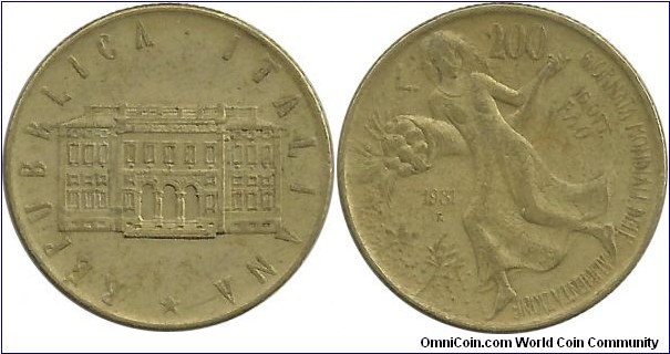 Italy 200 Lire 1981-World Food Day