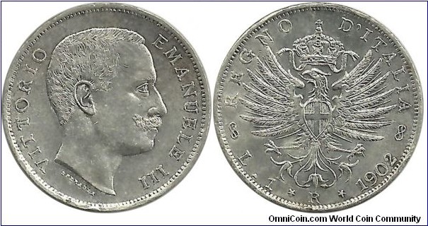 Italy-Kingdom 1 Lira 1902R