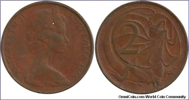Australia 2 Cents 1966