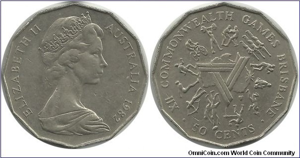 Australia 50 Cents 1982-XII Commonwealth Games