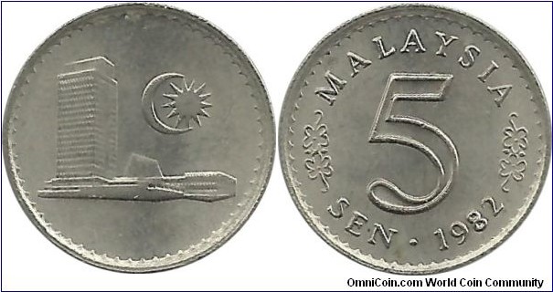 Malaysia 5 Sen 1982