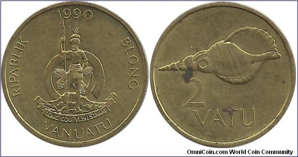 Vanuatu 2 Vatu 1990