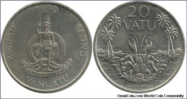 Vanuatu 20 Vatu 1990