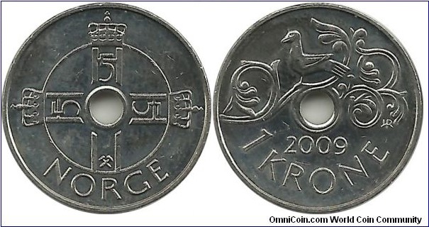 Norway 1 Krone 2009