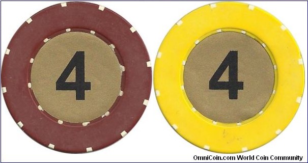 Cyprus-Casino Roulette chip $4