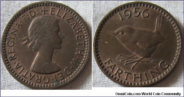 1956 farthing EF, last year of issue