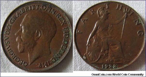 1922 farthing EF grade