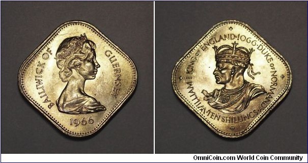 Guernsey 1966 10 shillings