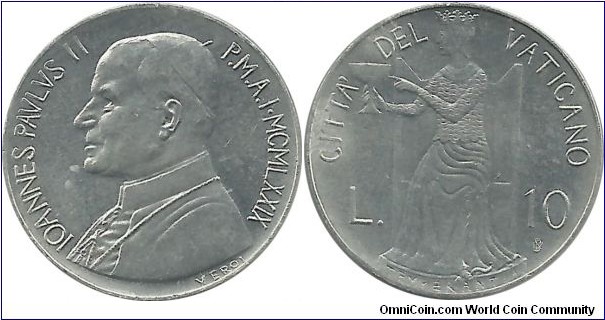 Vatican 10 Lire 1979