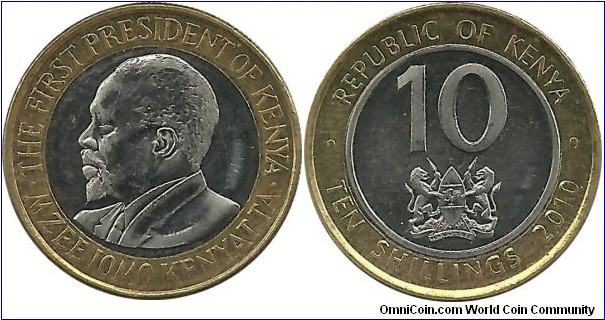Kenya 10 Shillings 2010