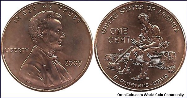 USA 1 Cent 2009-Lincoln Memorial