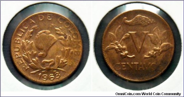 Colombia 5 centavos.
1963