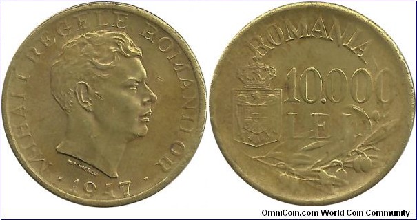 Romania 10000 Lei 1947