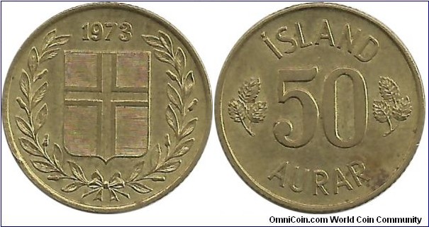 Iceland 50 Aurar 1973