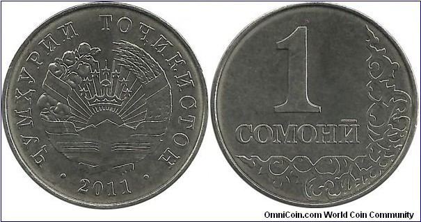 Tajikistan 1 Somoni 2011