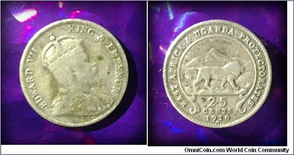 Edward VII King & Emperor 25 Cents