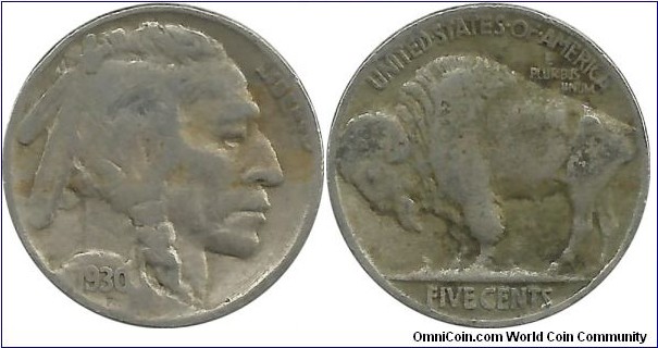 USA 5 Cents 1930