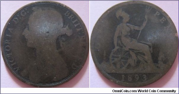 1893 penny low grade