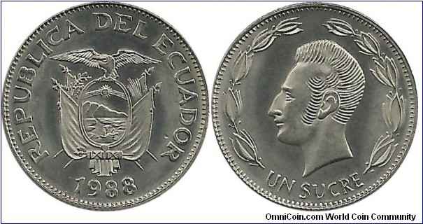 Ecuador 1 Sucre 1988