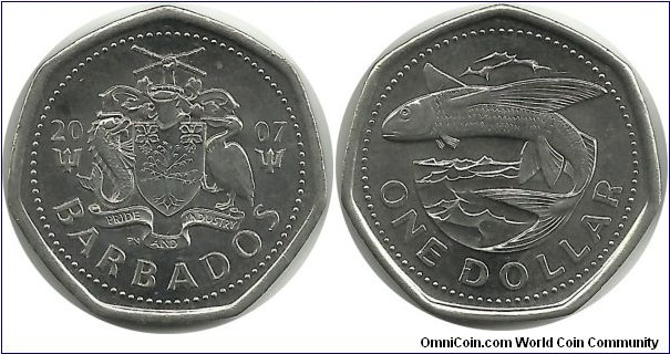 Barbados 1 Dollar 2007