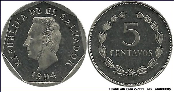 ElSalvador 5 Centavos 1994