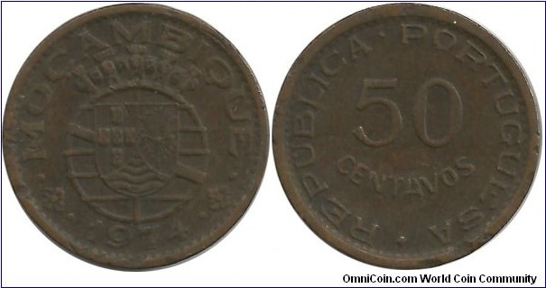 Mocambique 50 Centavos 1974