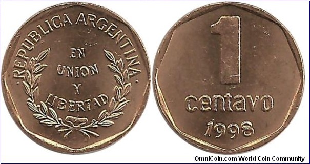 Argentina 1 Centavo 1998