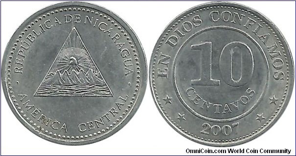 Nicaragua 10 Centavos 2007