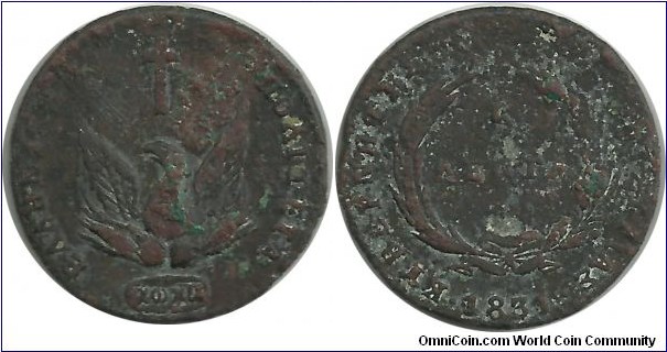 First Hellenic Republic (1829–1832) 5 Lepta 1831