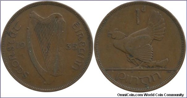 Ireland 1 Penny 1935