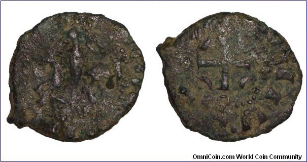 ARMENIA (BARONIAL)~Ӕ Pough 1187-1198 AD. Under Baron: Levon II. Levon II governed as the last baron of Cilician Armenia, then was crowned the first king in 1198 where he took the name Levon I. *VERY RARE*