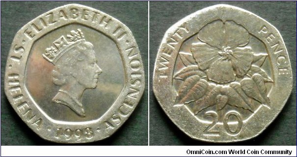 St. Helena and Ascension 20 pence.
1998