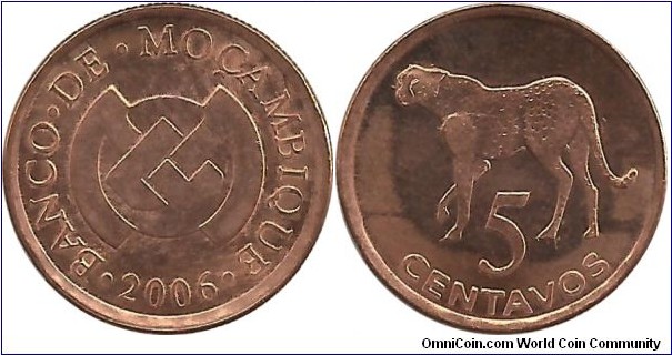 Mocambique 5 Centavos 2006