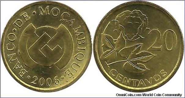 Mocambique 20 Centavos 2006