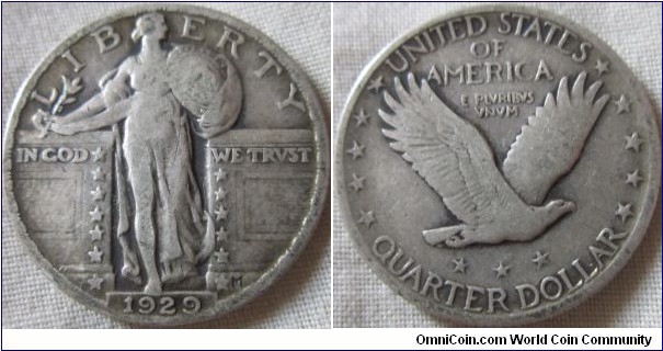 a Fine grade 1929 Quarter
