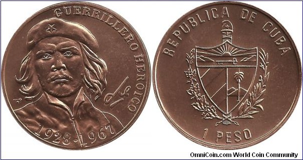 Cuba 1 Peso ND(2007) - 40th Anniversary of the Death of Che Guevara(Cu)