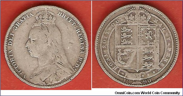 1 Shilling 1890
0.925 Silver
Victoria 
