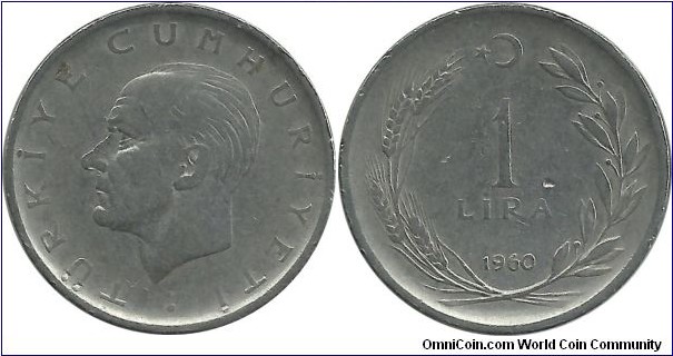 Turkey 1 Lira 1960
