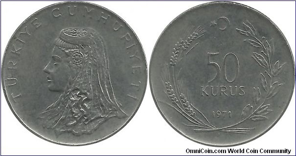 Turkey 50 Kurus 1971